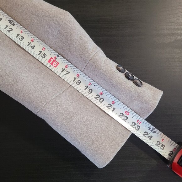 UWM Wool Cashmere Suede Leather Sherpa Mens Overcoat Italy Size 58 Quiet Luxury - Picture 6 of 12